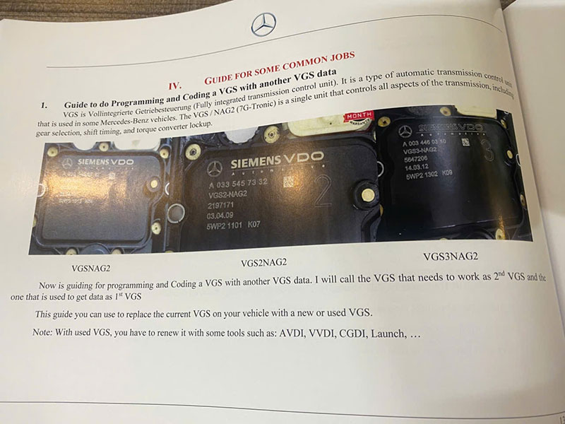 Coding VGS guidance
