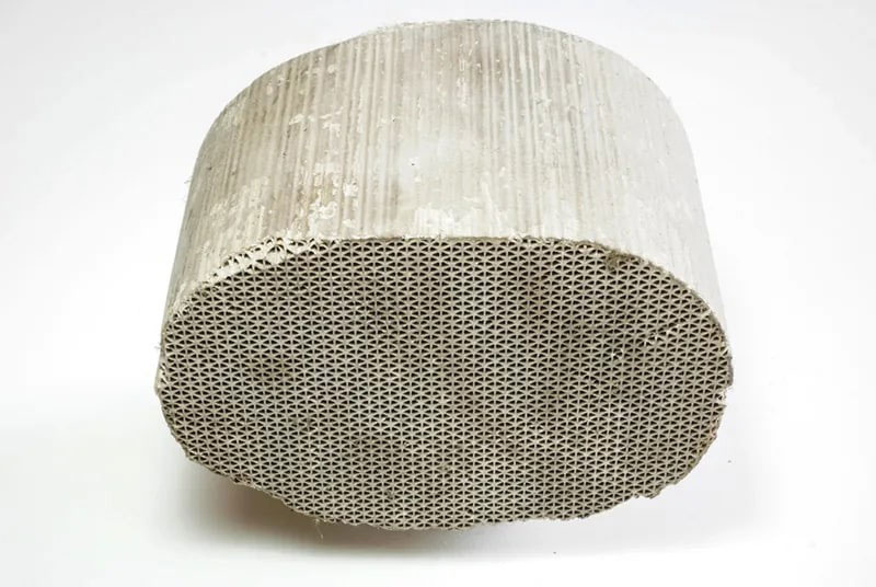 component of catalytic converter: Substrate (The Core or Monolith)