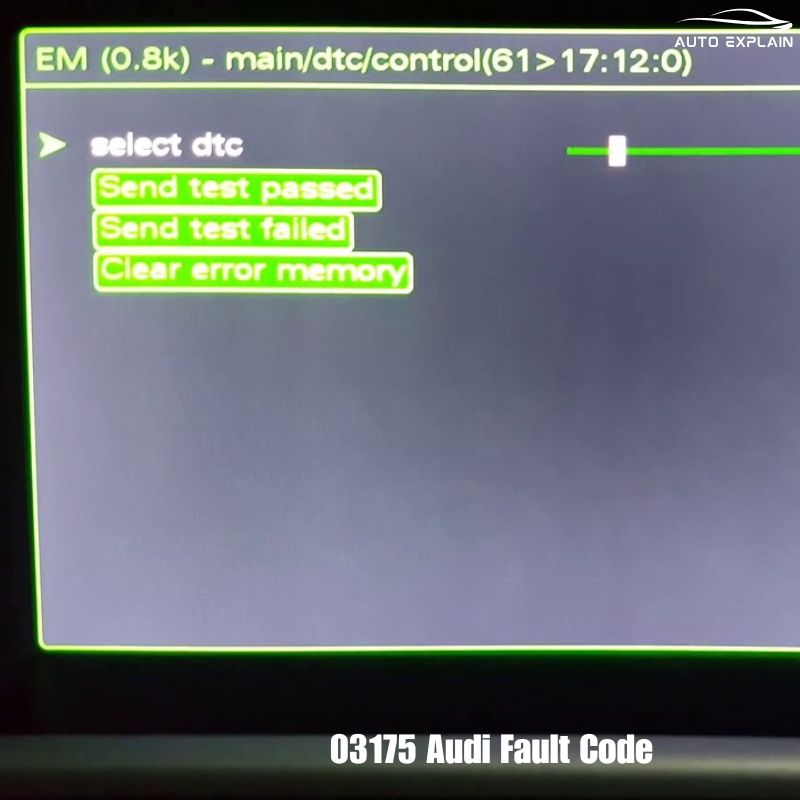 03175 Audi Fault Code