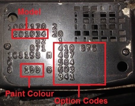 Mercedes Option Codes 2