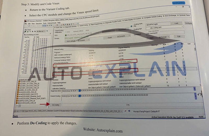change vmax with dts monaco