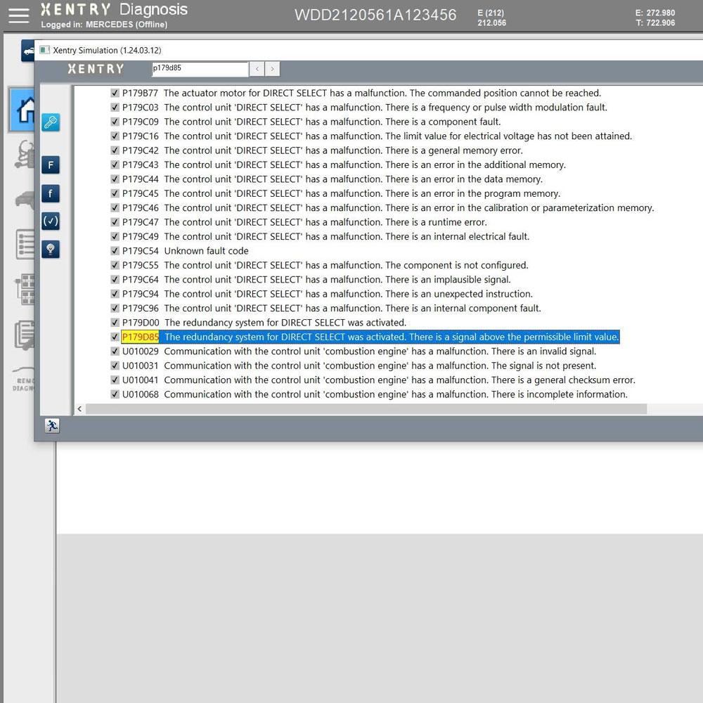 How to Fix P179D85 Mercedes Fault Code