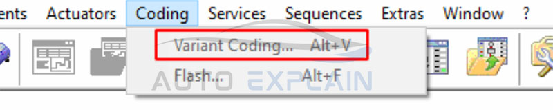 how to use vediamo: Figure 39: Open Variant Coding Window