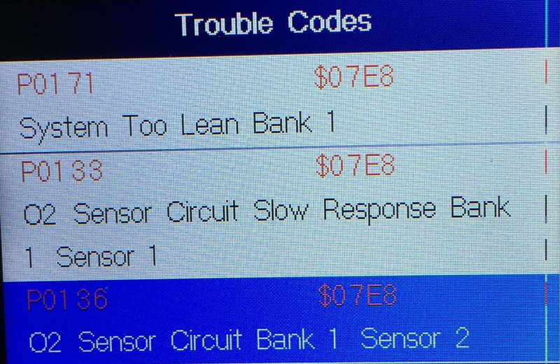 related error code to audi p0130