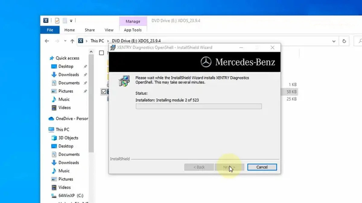 Navigating to the CLO Drive for Xentry Cracking