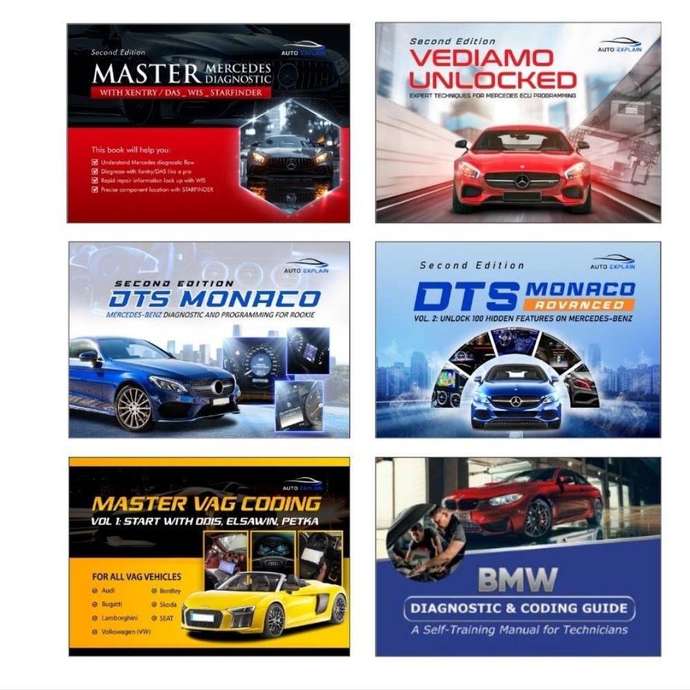 Car Repair Manual Book Set Mastering Vehicle Diagnostic & Coding