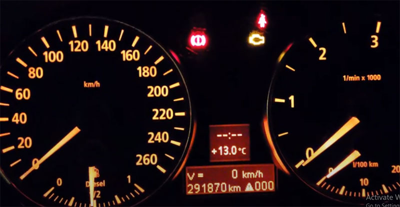 BMW Digital Speed Display Activated