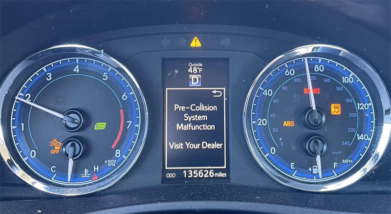 brake assist system error - Pre-Collision System Malfunction