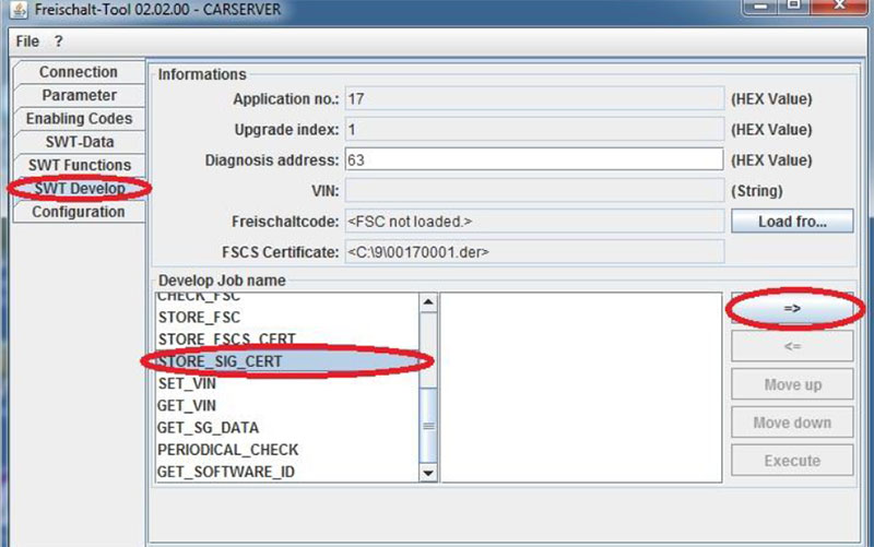 import fsc bmw code