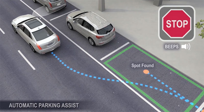 park assist detected a parking space