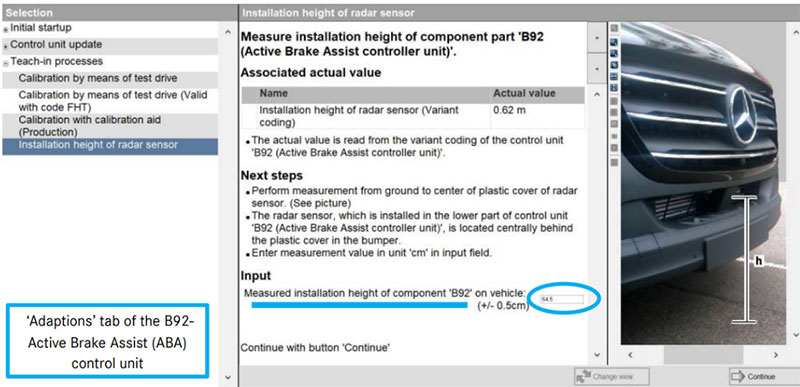 Fix active brake assist not available mercedes