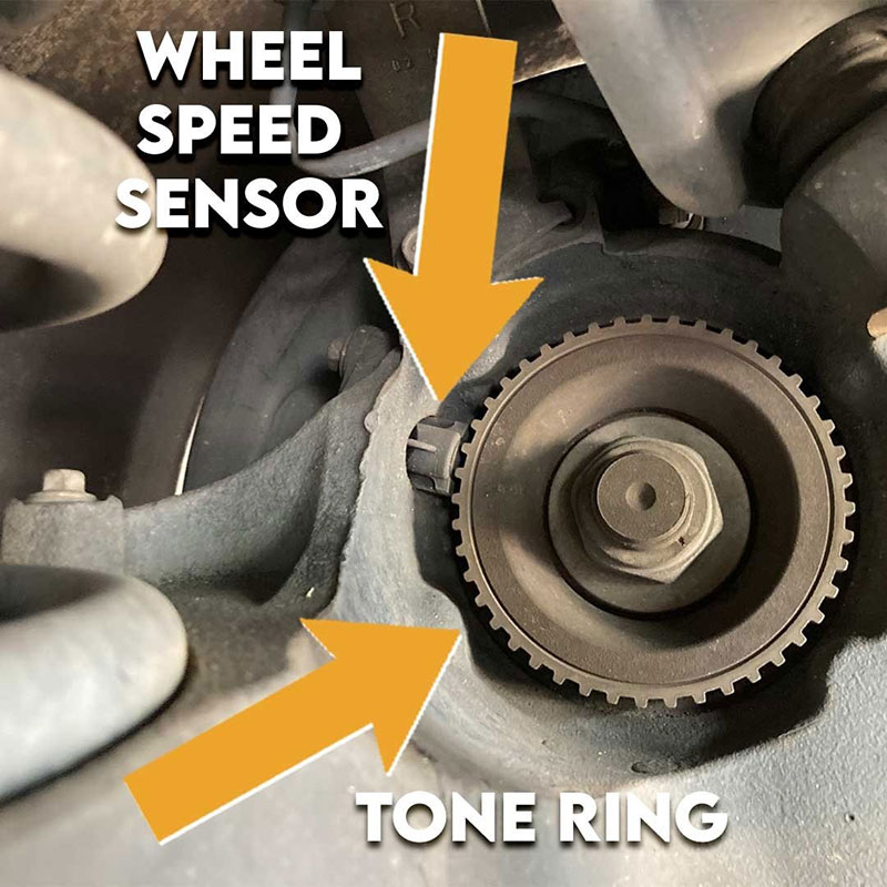 cause of abs esp inoperative mercedes: Faulty Wheel Speed Sensor