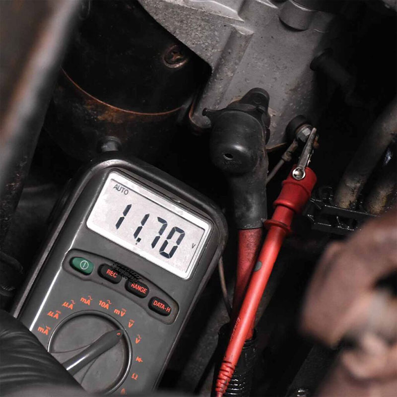 check active brake assist issue with multimeter and realize Low Voltage is the cause
