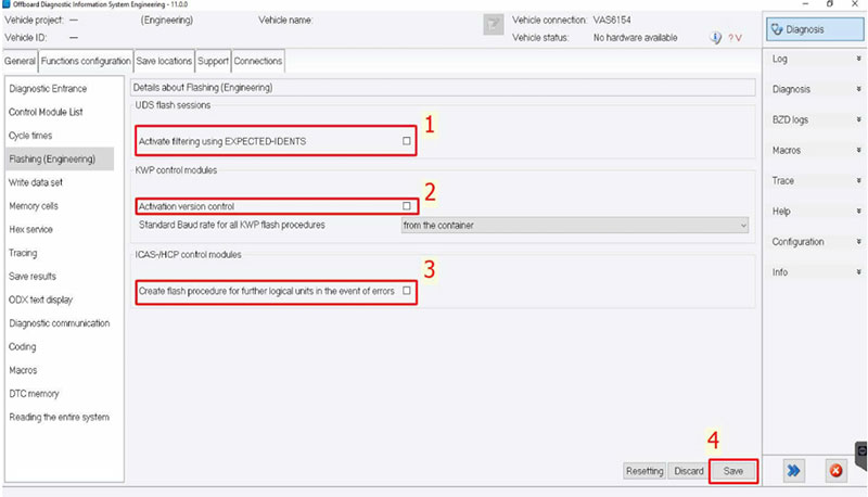 How to use ODIS Engineering for flashing