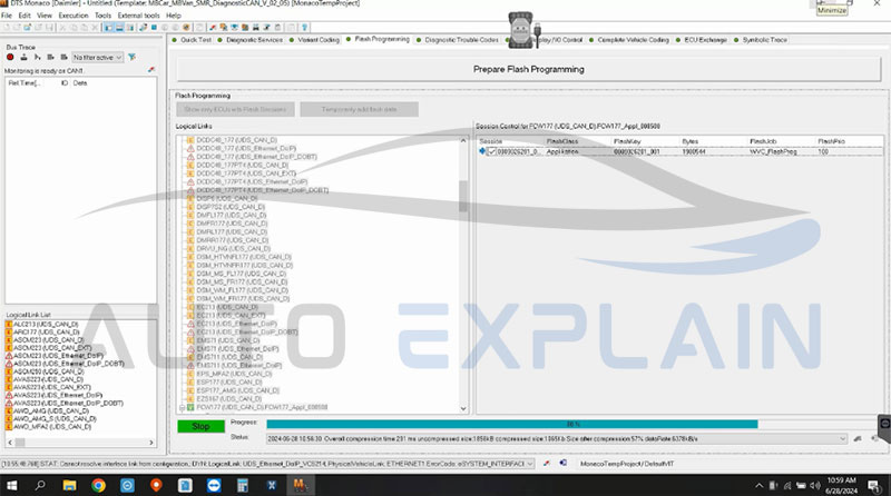Fix mercedes "active brake assist function limited" advanced step: Prepare Flash Sensor Programming