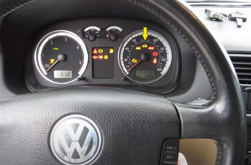 symptoms of p1570 audi - Flashing Symbol in Instrument Cluster