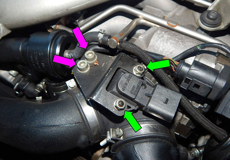 diagnose root cause of audi p0236 - Locate the MAP Sensor