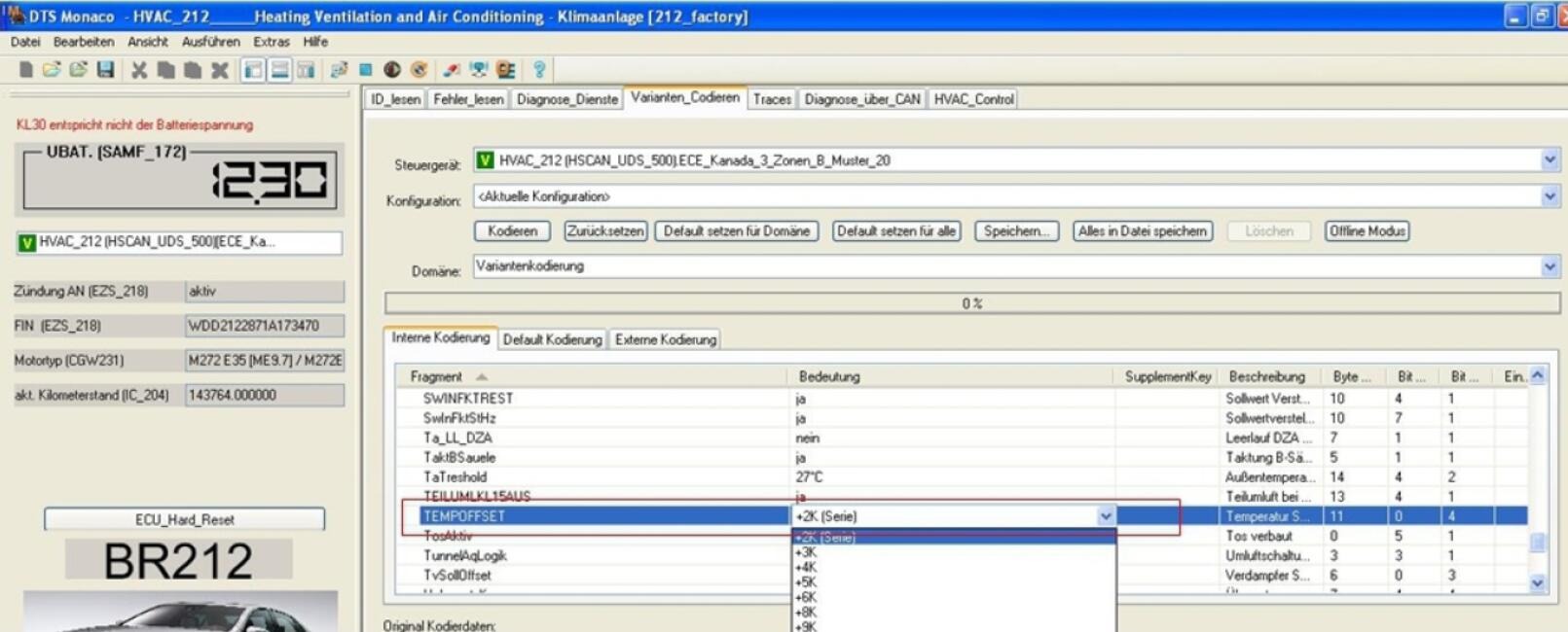 Mercedes Temperature Offset Coding 2