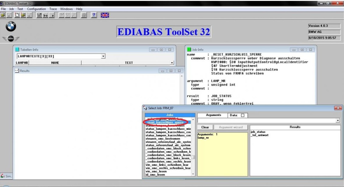 BMW FRM short circuit reset 3