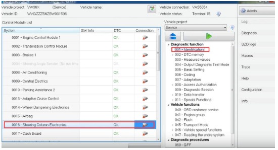 How to Flash Steering Column Electronic on VW with Odis Engineering 1