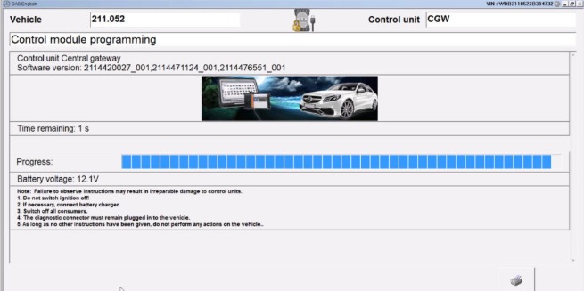 How to Programming Central Gateway offline with DAS on Mercedes W211 4