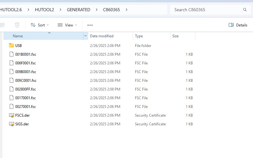 FSC Generation with HU TOOL 2.6 5
