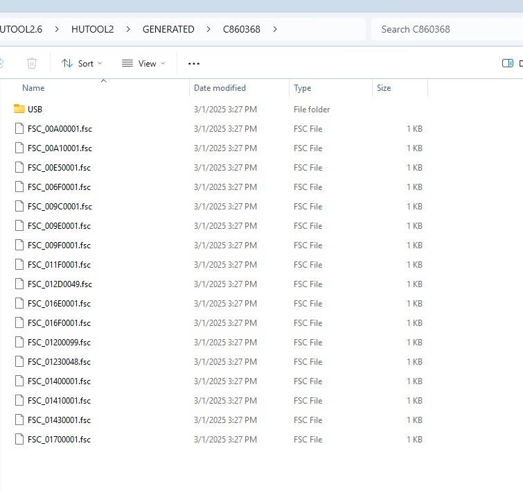 FSC Generation with HU TOOL 2.6 8